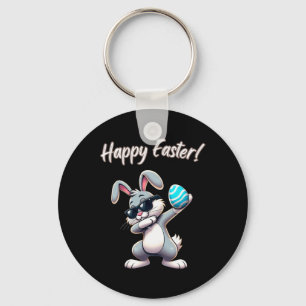 Easter Rabbit Dabbing Eggs Dab Boys Girls Kids Bun Key Ring