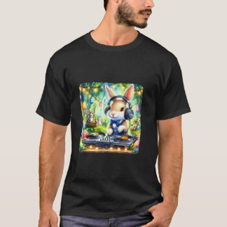 Easter Rabbit Dj At Spring Party Turntables Party T-Shirt