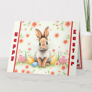 Easter Rabbit Holiday Modern Collection Card