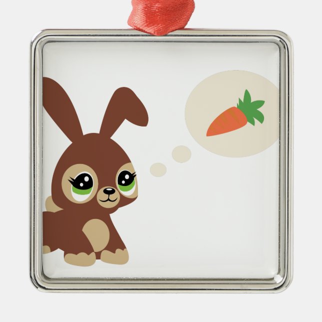 easter rabbit metal tree decoration (Front)