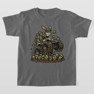 Easter Rabbit Monster Truck Camouflage T-Shirt