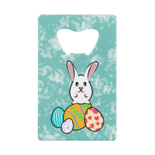 Easter Rabbit on Easter Eggs