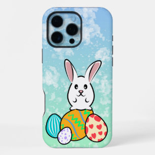 Easter Rabbit on Easter Eggs iPhone 16 Pro Max Case