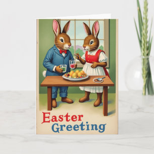 Easter Rabbit Pattern Card