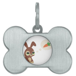 easter rabbit pet name tag