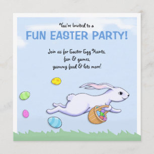 Easter Rabbit Run Easter Party Invitation