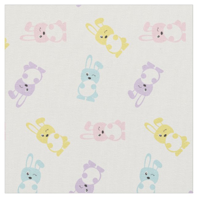 Easter rabbits fabric (Close Up)