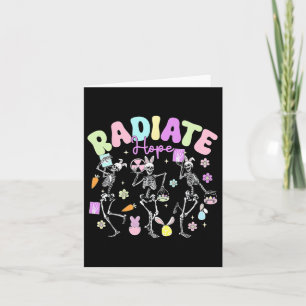 Easter Radiology Therapist Skeleton Dancing Radiat Card