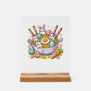 Easter Ramen Cats Cute Anime Happy Easter Day Wome Acrylic Sign