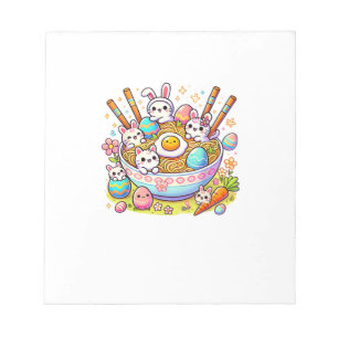 Easter Ramen Cats Cute Anime Happy Easter Day Wome Notepad