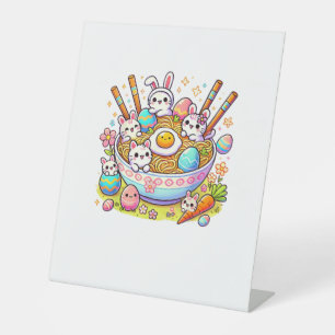 Easter Ramen Cats Cute Anime Happy Easter Day Wome Pedestal Sign