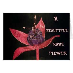 EASTER RARE FLOWER RARE PERSON  card