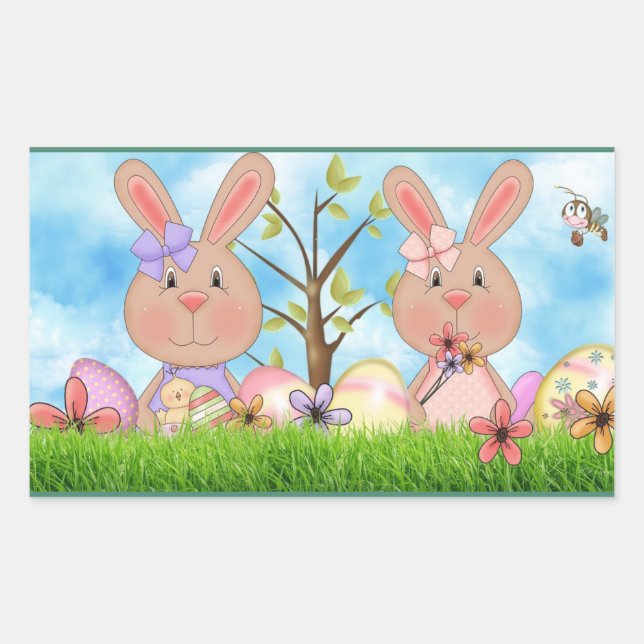 Easter Rectangular Sticker (Front)