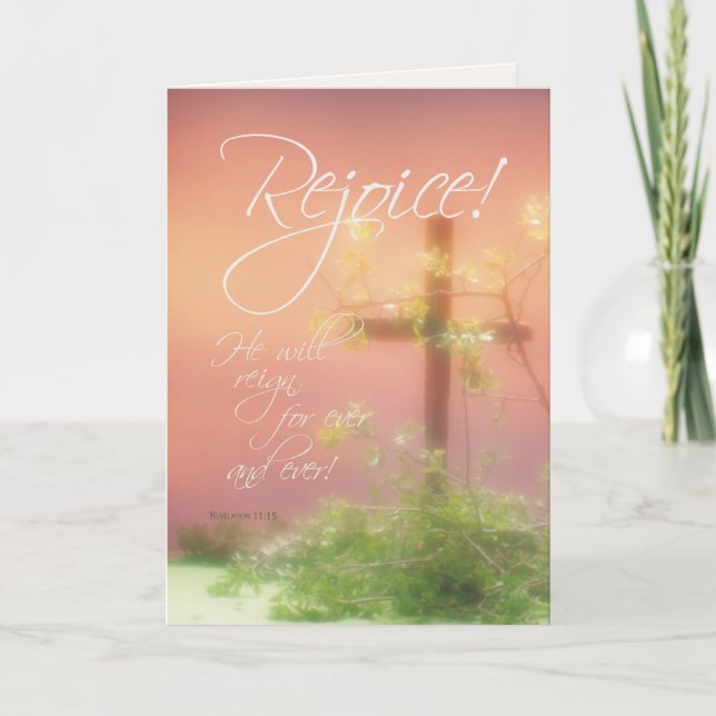 Easter Rejoice Risen Lord Card (Front)
