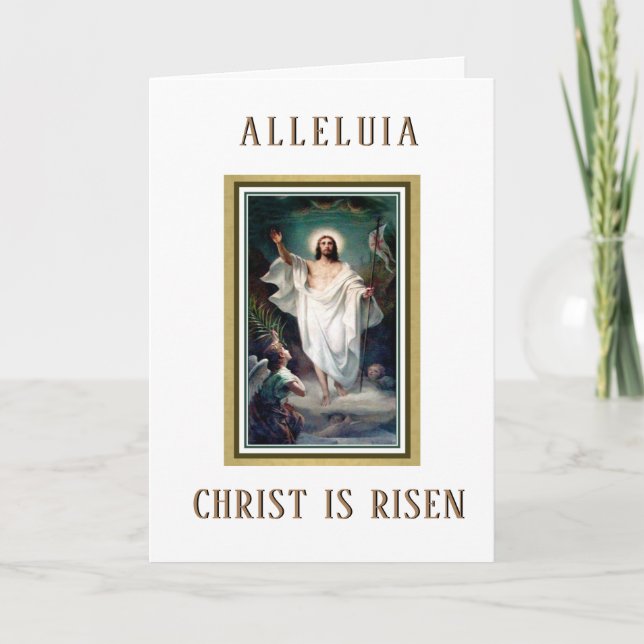 Easter Religious Blessings Prayer Holiday Card (Front)