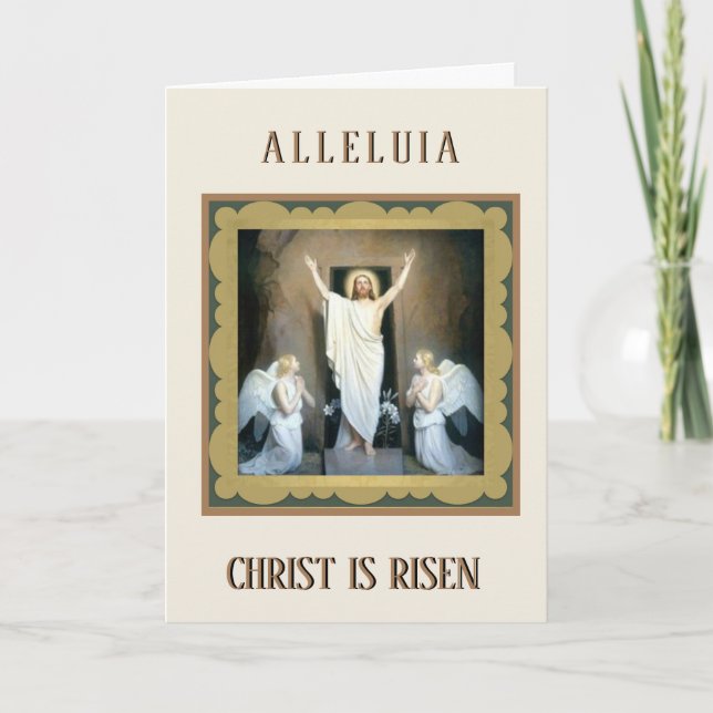 Easter Religious Blessings Prayer Traditional Holiday Card (Front)