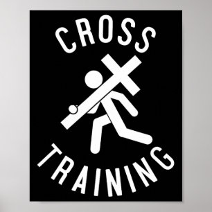 Easter Religious Fun Christian Cross Training Gift Poster