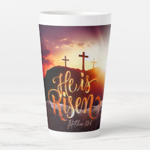 Easter Religious He Is Risen Latte Mug