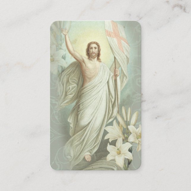 Easter Religious Paschal Prayer Holy Card (Front)