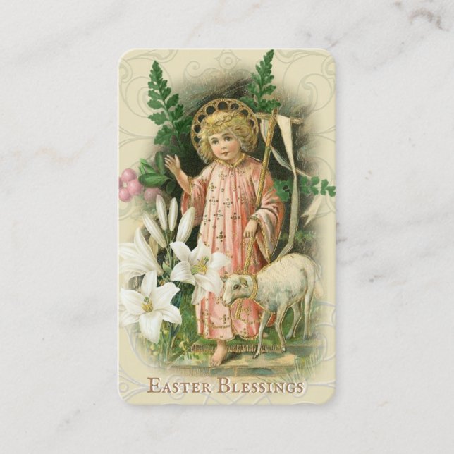 Easter Religious Paschal Prayer Holy Card (Front)