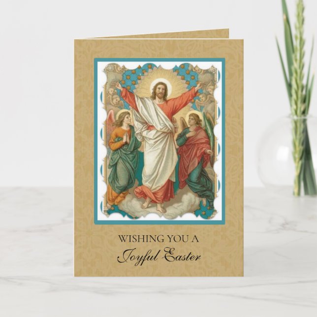 Easter Religious Resurrection Jesus Christian Holiday Card (Front)