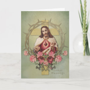 Easter Religious Resurrection Jesus Prayer Holiday Card