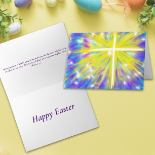 Easter resurrection Cross Bible Quote Holiday Card