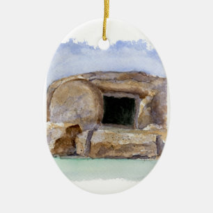 Easter Resurrection Day Empty Tomb Ceramic Tree Decoration
