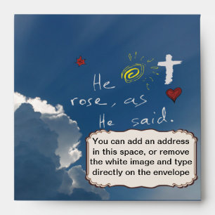 Easter Resurrection He Is Risen Jesus Rose Envelopes