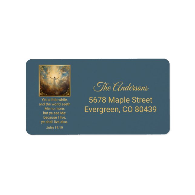 Easter Resurrection Religious Label (Front)