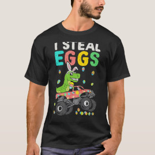 Easter Rex Dinosaur Monster Truck Eggasaurus Boys  T-Shirt