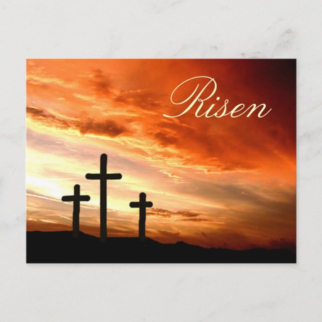 Easter Risen Holiday Postcard (Front)