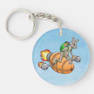 Easter Rocket Bunny Key Ring