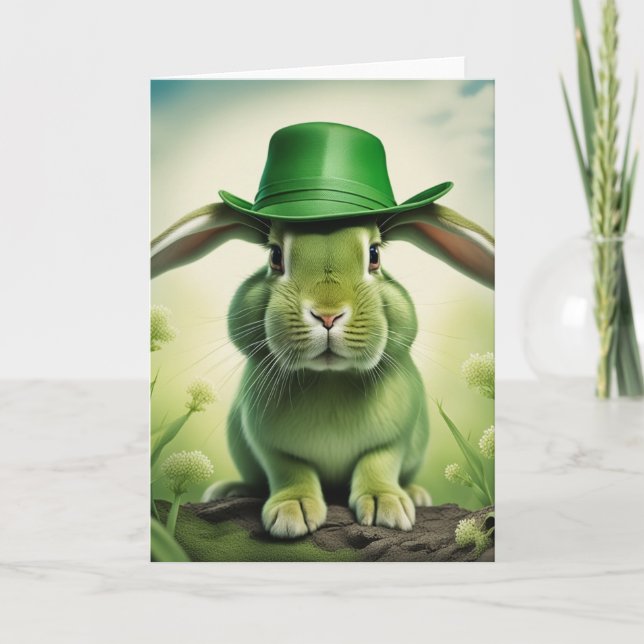Easter/Saint Patrick's Day Bunny Card (Front)