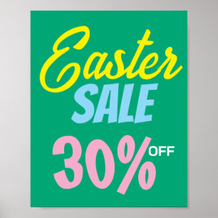 Easter Sale Sign, 30% Off Sale Sign, Easter Sale Poster