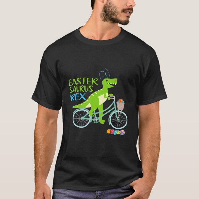 Easter Saurus Rex Egg Kids T Rex Dinosaur Happy Ea T-Shirt (Front)