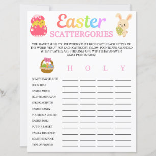 Easter Scattergories Game