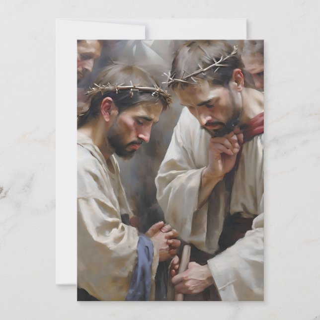 Easter Scene C - Oils Holiday Card (Front)