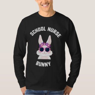 Easter School Nurse Bunny Bunny Sunglasses Kids T-Shirt