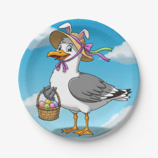 Easter Seagull Paper Plate