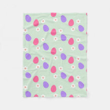 Easter seamless pattern. Coloured eggs and flowers