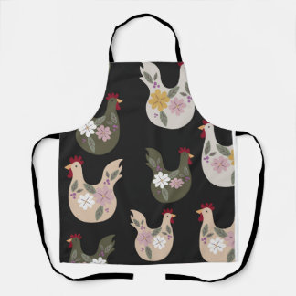 Easter seamless pattern with chicken. apron