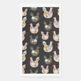 Easter seamless pattern with chicken. napkin