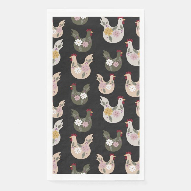 Easter seamless pattern with chicken. napkin (Front)