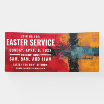Easter Service Time Banner for Churches