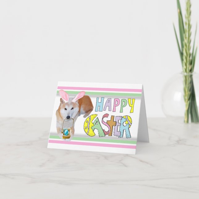 Easter Shiba Inu Holiday Card (Front)