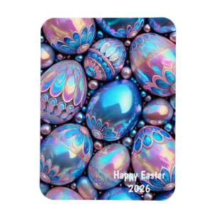 EASTER ~ Shiny Eggs ~ Flexible Photo Magnet