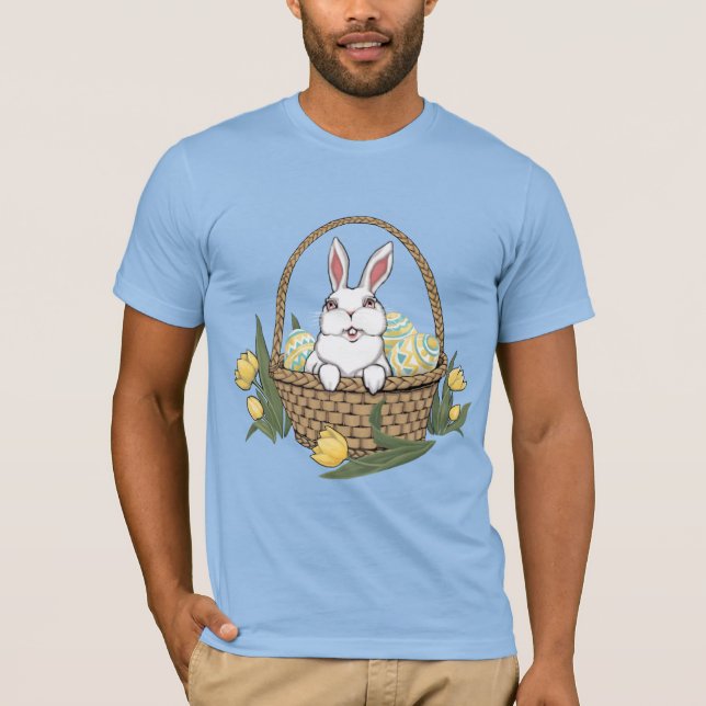 Easter Shirt Easter Bunny Basket Unisex T-shirt (Front)