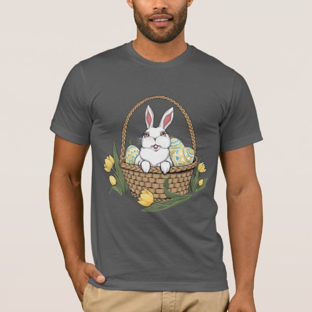Easter Shirt Easter Bunny Basket Unisex T-shirt (Front)