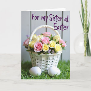 Easter Sister Flower Basket Card